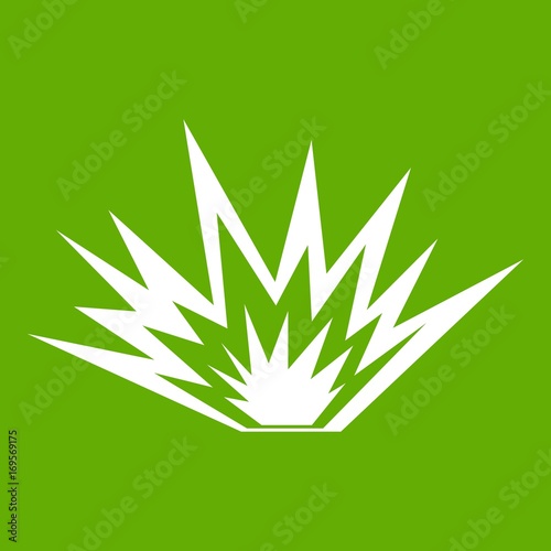 Nuclear explosion icon green