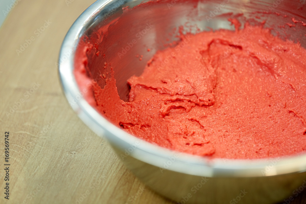 macaron batter or ice cream in bowl macaron batter or ice cream in bowl