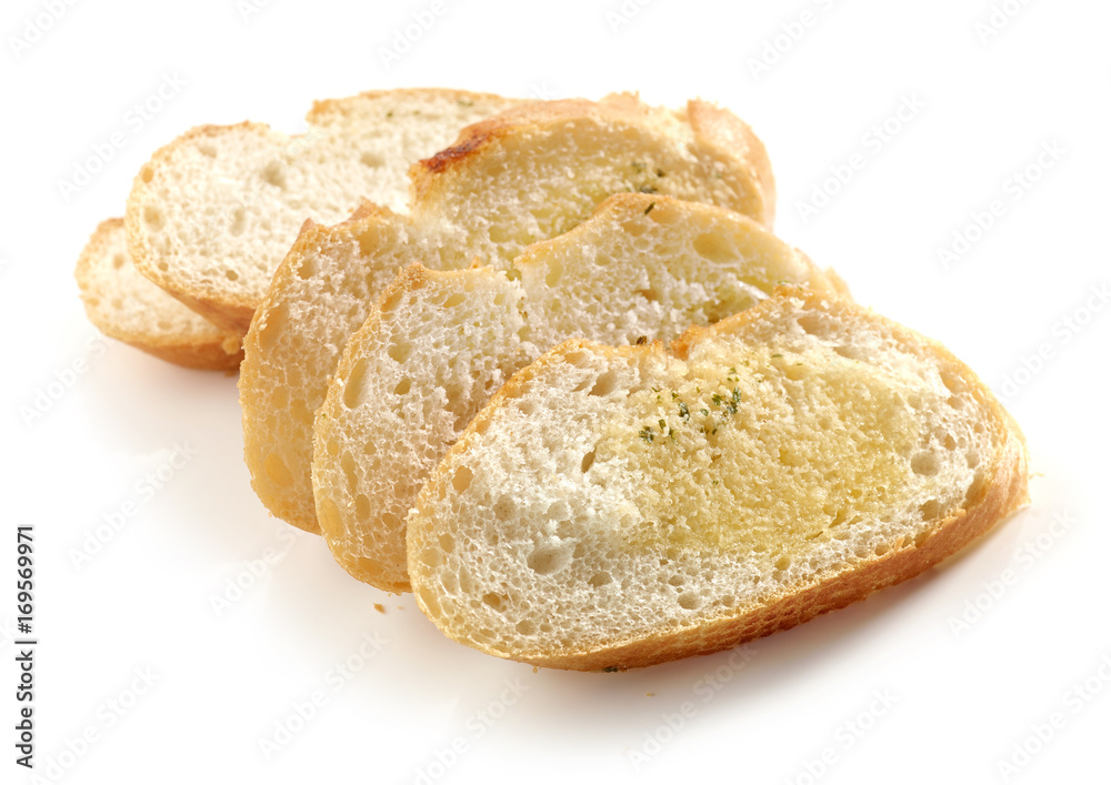 bread slices with herb butter