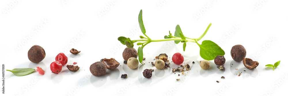 various herbs and spices - obrazy, fototapety, plakaty 