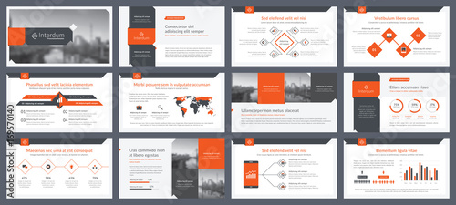 Elements of infographics for presentations templates. Annual report, leaflet, book cover design. Brochure layout, flyer template design. Corporate report, advertising template in vector Illustration. 