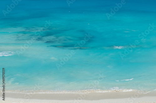 Fototapeta Naklejka Na Ścianę i Meble -  Praia de Cancun visto de cima, Caribe.
