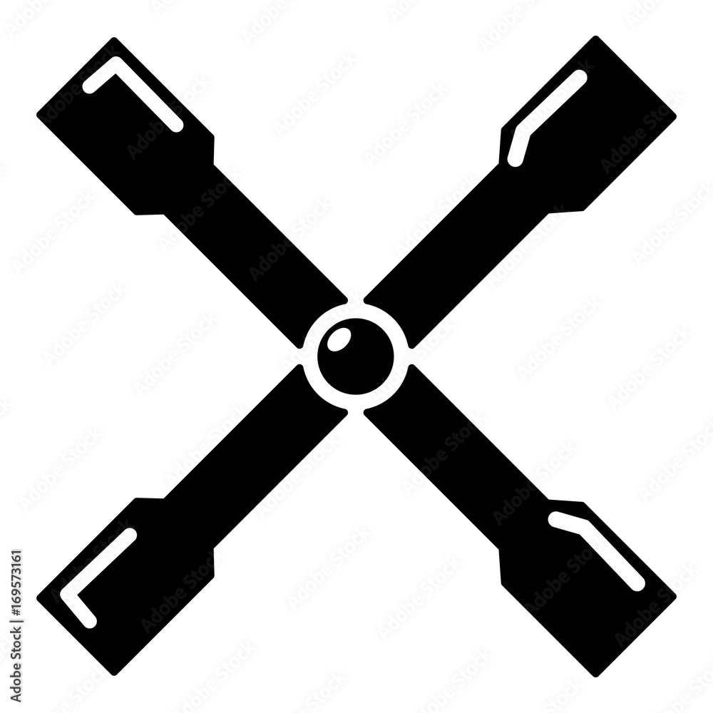Spanner icon, simple black style Spanner icon, simple black style