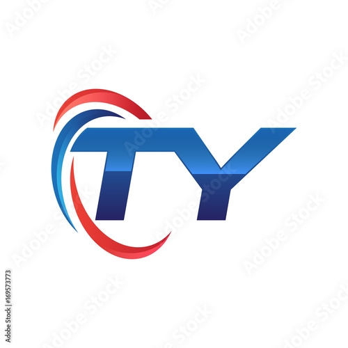 Free Download initial letter logo swoosh red blue - GFXLoad