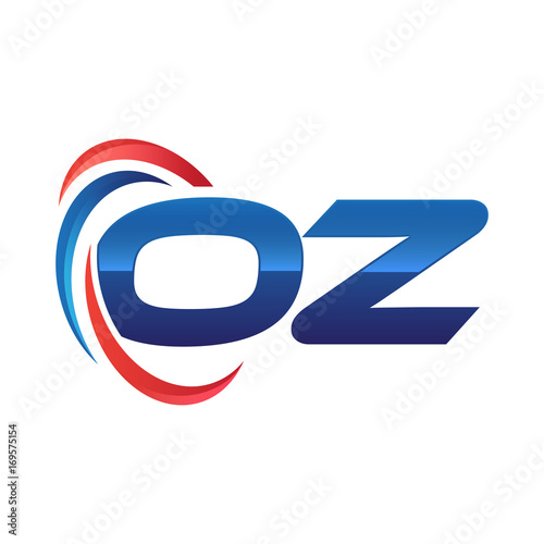 Free Download initial letter logo swoosh red blue - GFXLoad