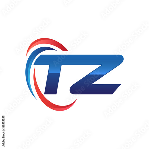 Free Download initial letter logo swoosh red blue - GFXLoad