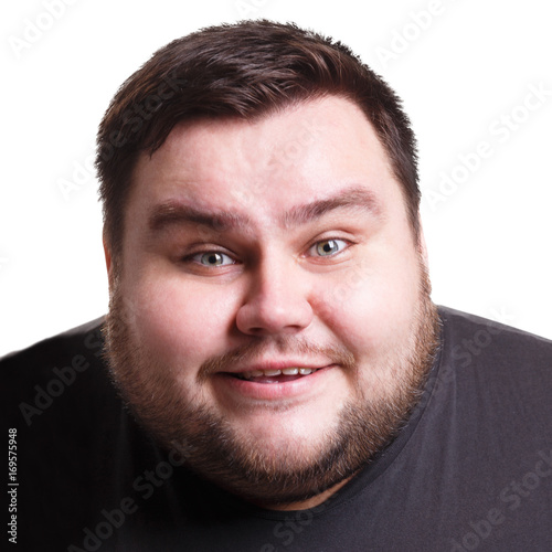 Obraz na plátně Man expressing wonder and happiness on face