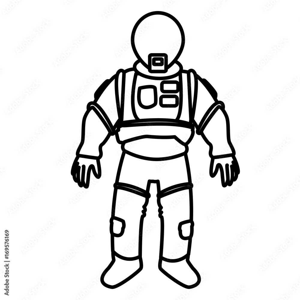 space suit helmet protective for astronaut vector illustration