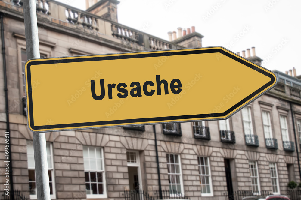 Fototapeta premium Schild 238 - Ursache