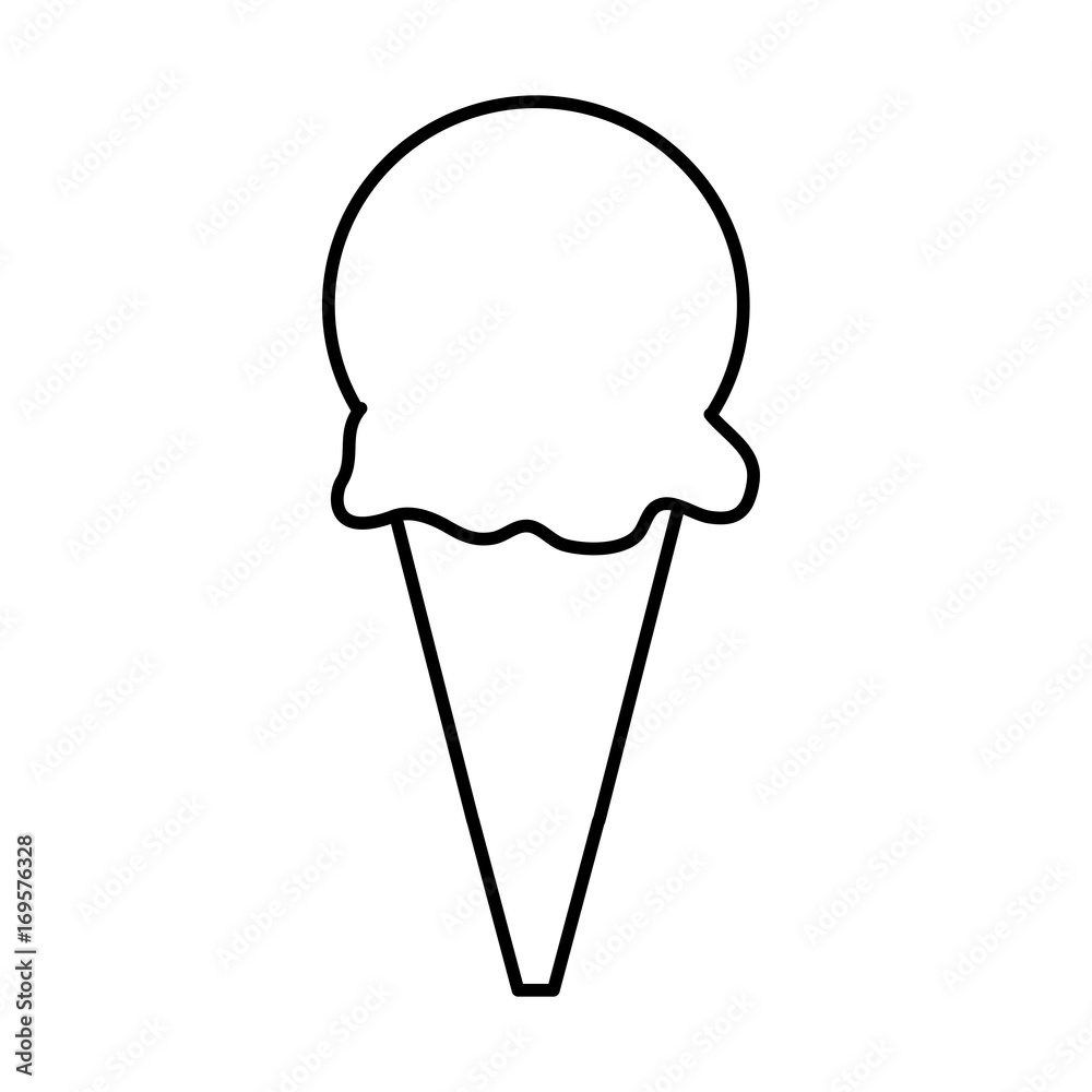 ice cream sweet cold frozen dessert line vector Illustration ice cream sweet cold frozen dessert line vector Illustration