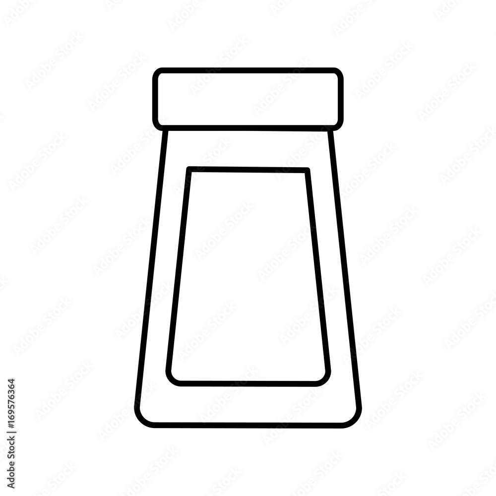 outline bottle glass cover plastic object icon vector illustration outline bottle glass cover plastic object icon vector illustration