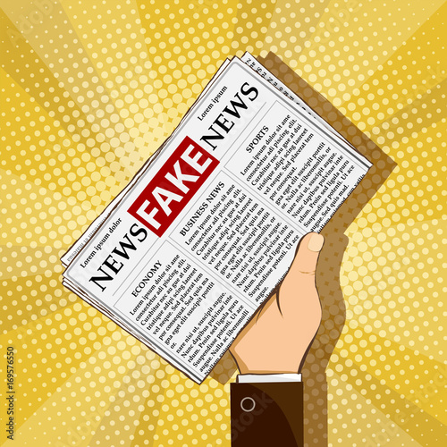 Newspaper with lies and propaganda