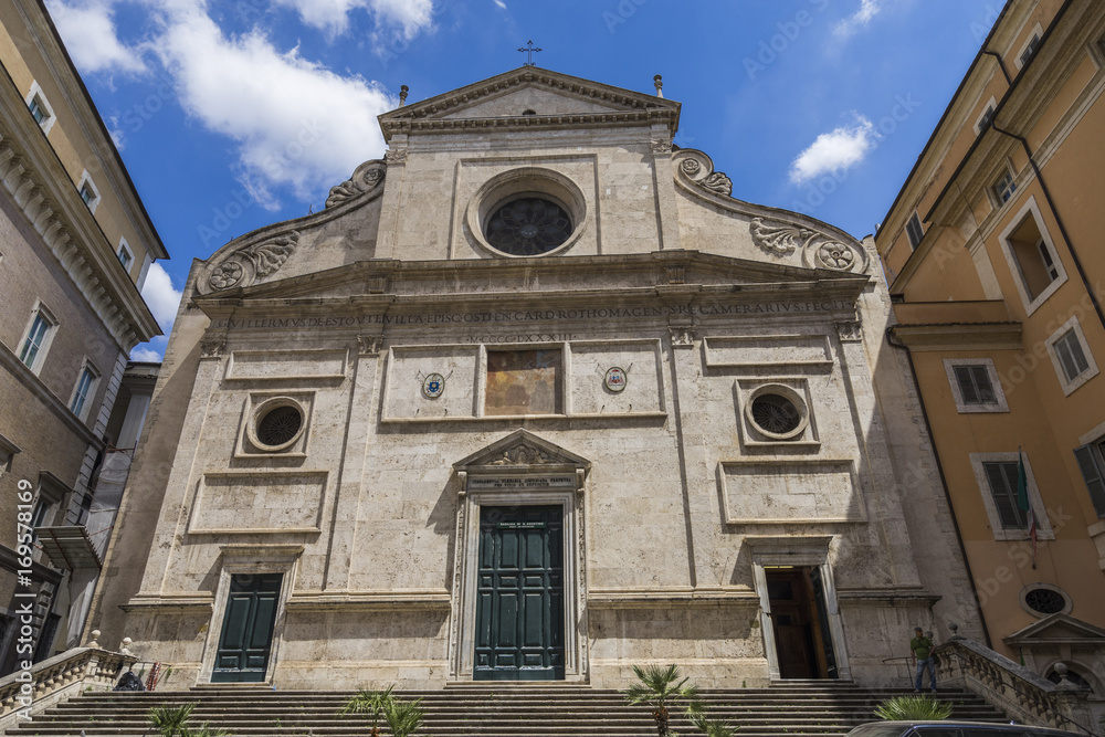 ROME, ITALY, JUNE 2017. Church of St. Augustine (Basilica di St.
