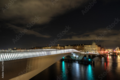 Canvas Print Looking down towards Nyhavn in Copenhagen Denmark