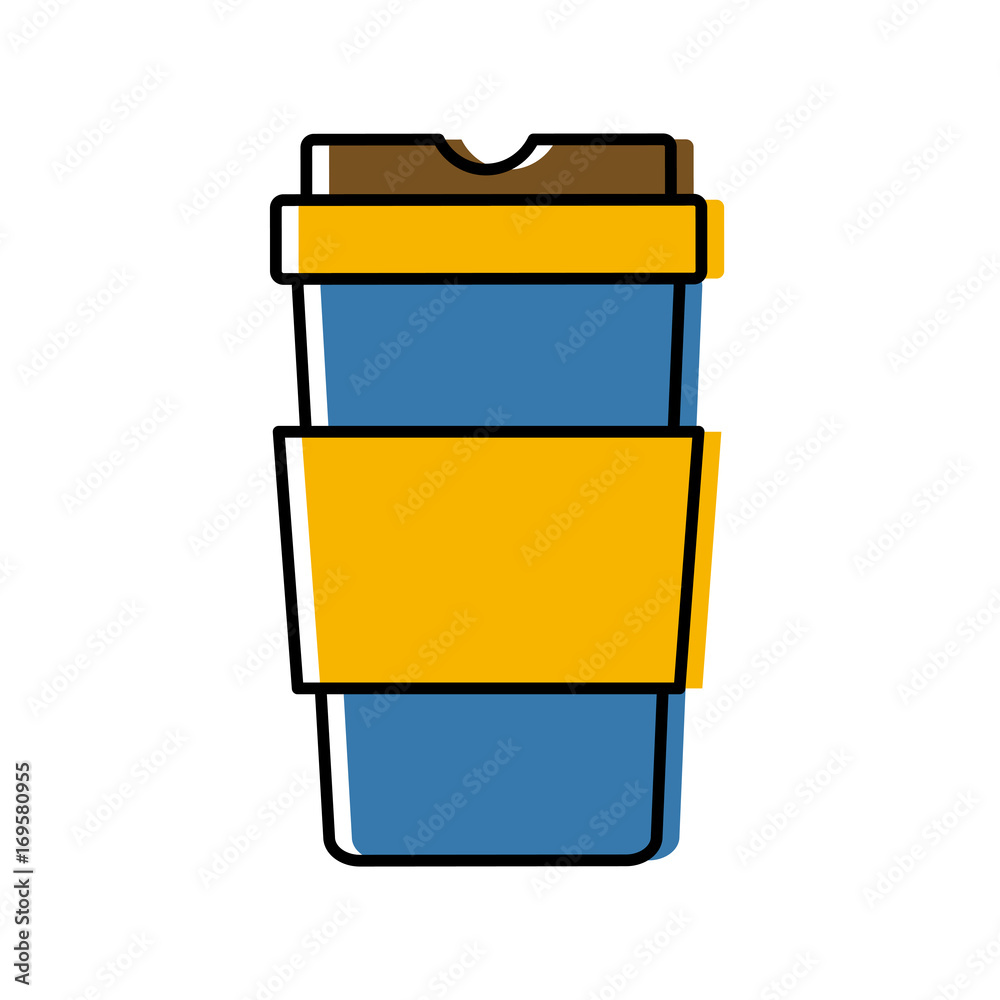 paper coffee cup take out disposable plastic vector illustration paper coffee cup take out disposable plastic vector illustration
