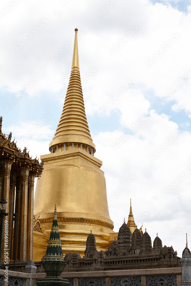 The Grand Palace in Bangkok. Phra Borom Maha Ratcha Wang - Thailand.  