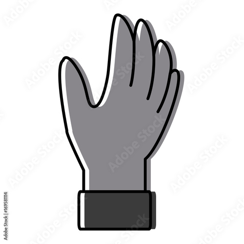 glove protective accessory for astronaut suit vector illustration