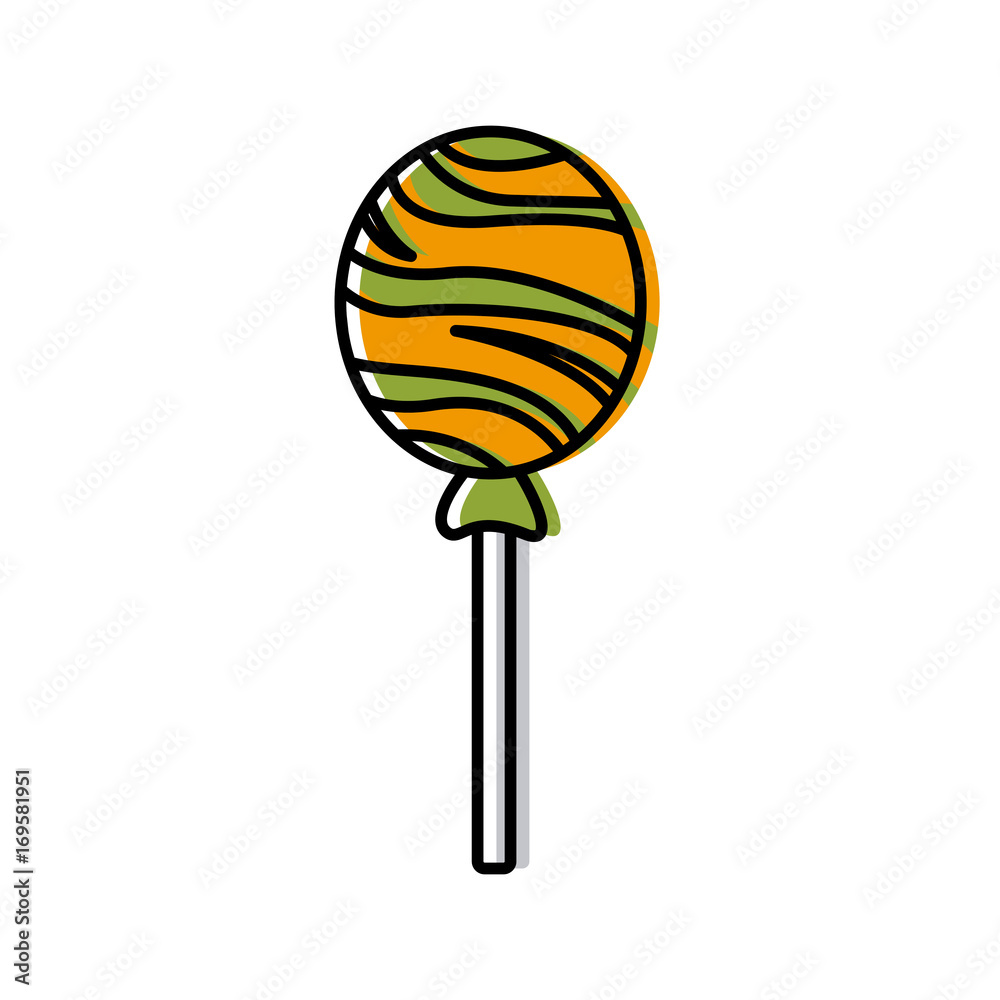 round lollipop candy sweet flavor icon vector illustration round lollipop candy sweet flavor icon vector illustration