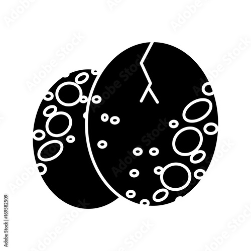 asteroid crack meteorite rock space orbiting vector illustration