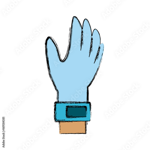 glove protective accessory for astronaut suit vector illustration