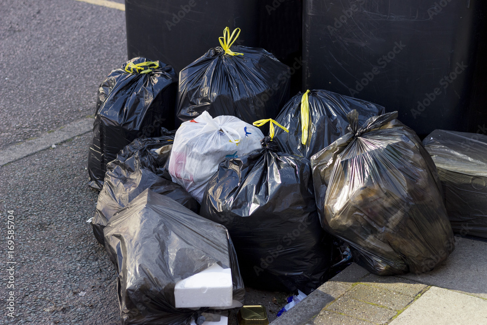 Pile of garbage bags Pile of garbage bags