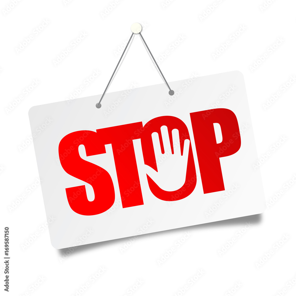 Stop / Non Adobe Stock