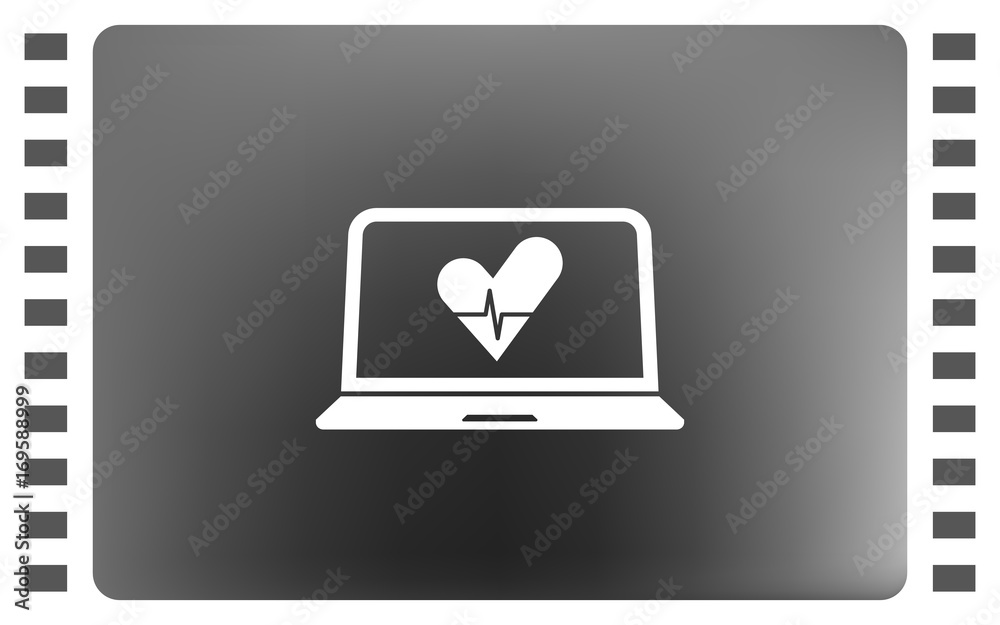Flat paper cut style icon of laptop Flat paper cut style icon of laptop