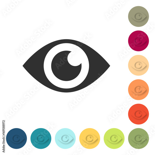 Farbige Buttons - Auge