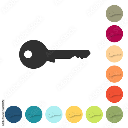 Farbige Buttons - Schlüssel Sicherheit