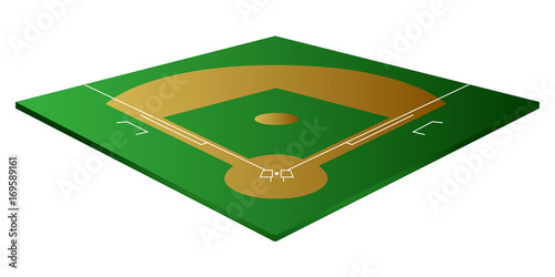 Sticker Isolated baseball field