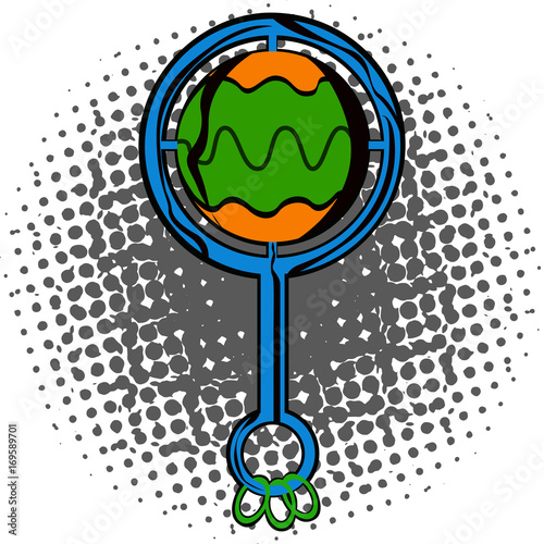 Isolated comic toy