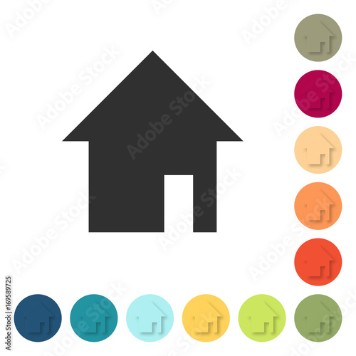 Farbige Buttons - Haus wohnen