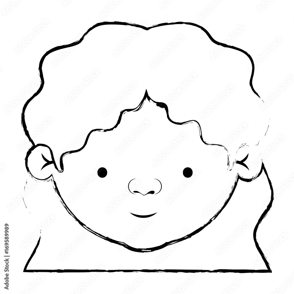blurred silhouette of face elderly woman with a curly short hairstyle blurred silhouette of face elderly woman with a curly short hairstyle
