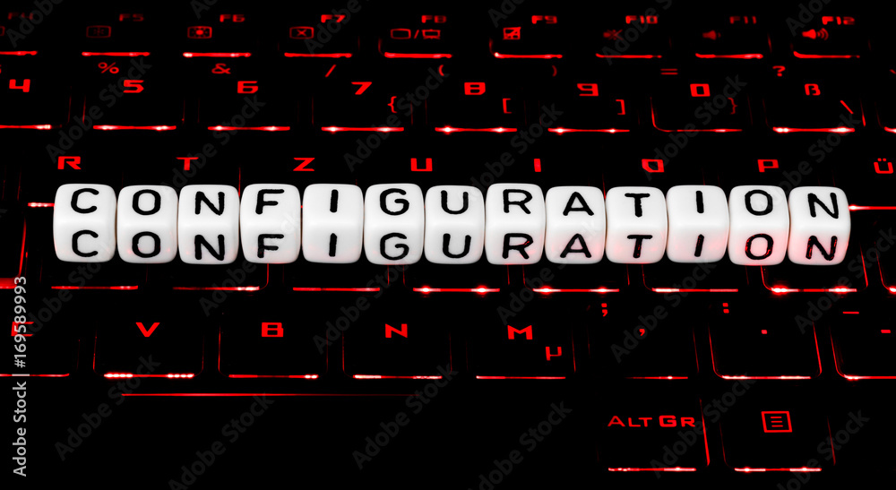 Configuration symbol on computer