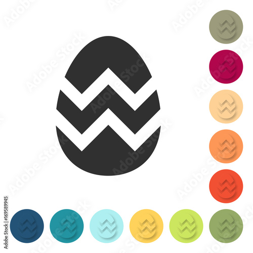 Farbige Buttons - Osterei