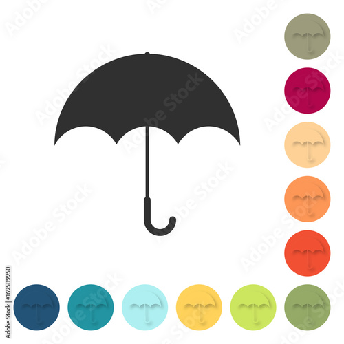 Farbige Buttons - Regenschirm