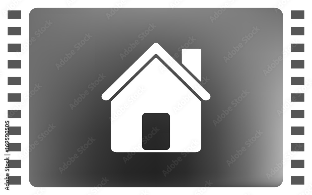 Flat paper cut style icon of house Flat paper cut style icon of house
