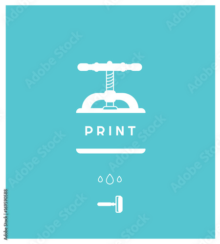imprimeur, artisan, art, métier, logo, identité, graphisme, presse