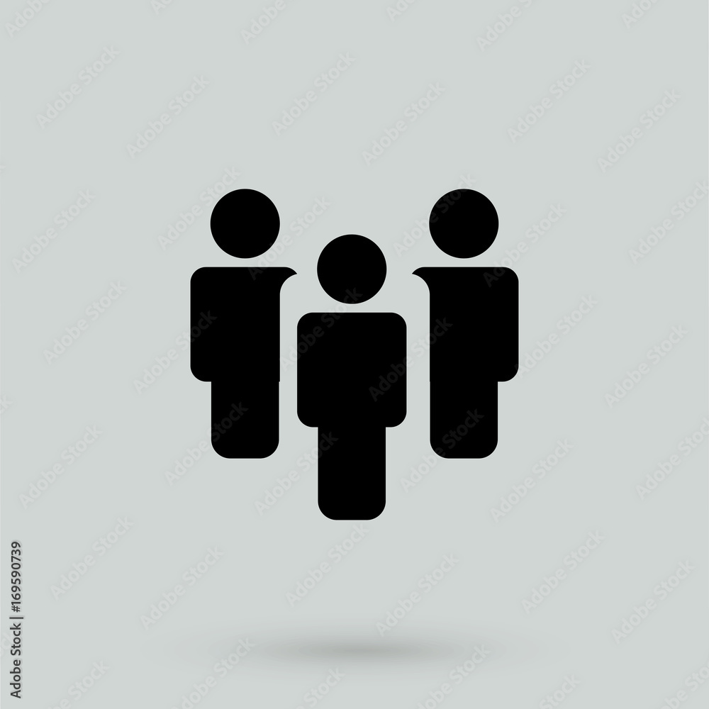 People Icon in trendy flat style isolated on grey background People Icon in trendy flat style isolated on grey background