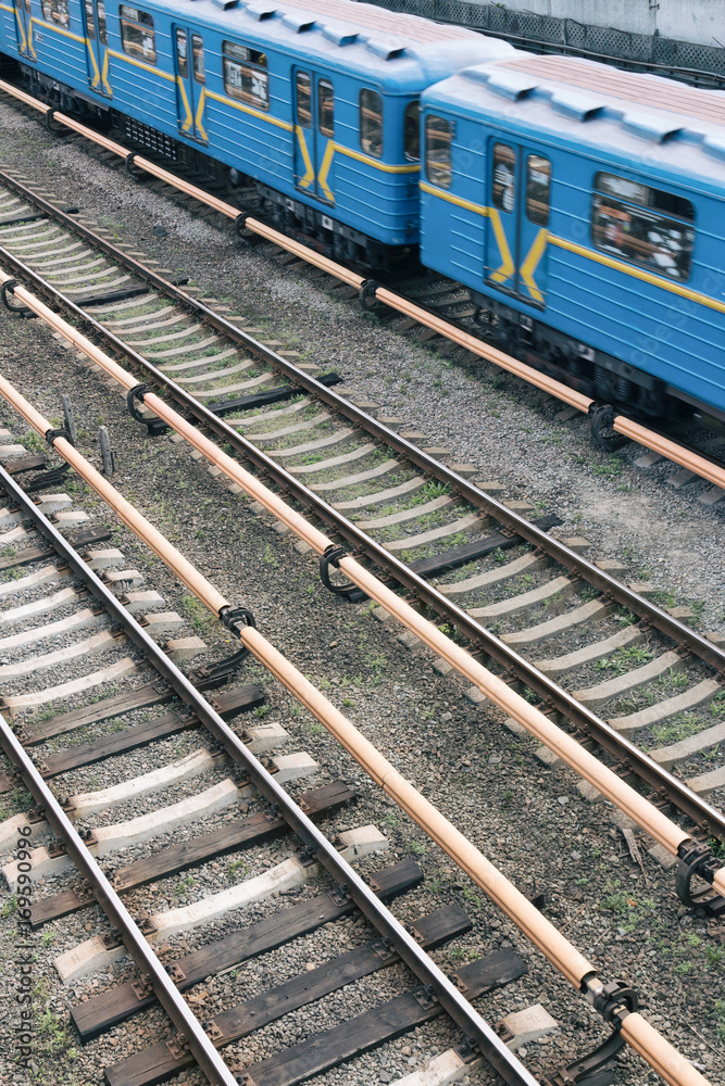 Fototapeta premium The subway tracks. Metro