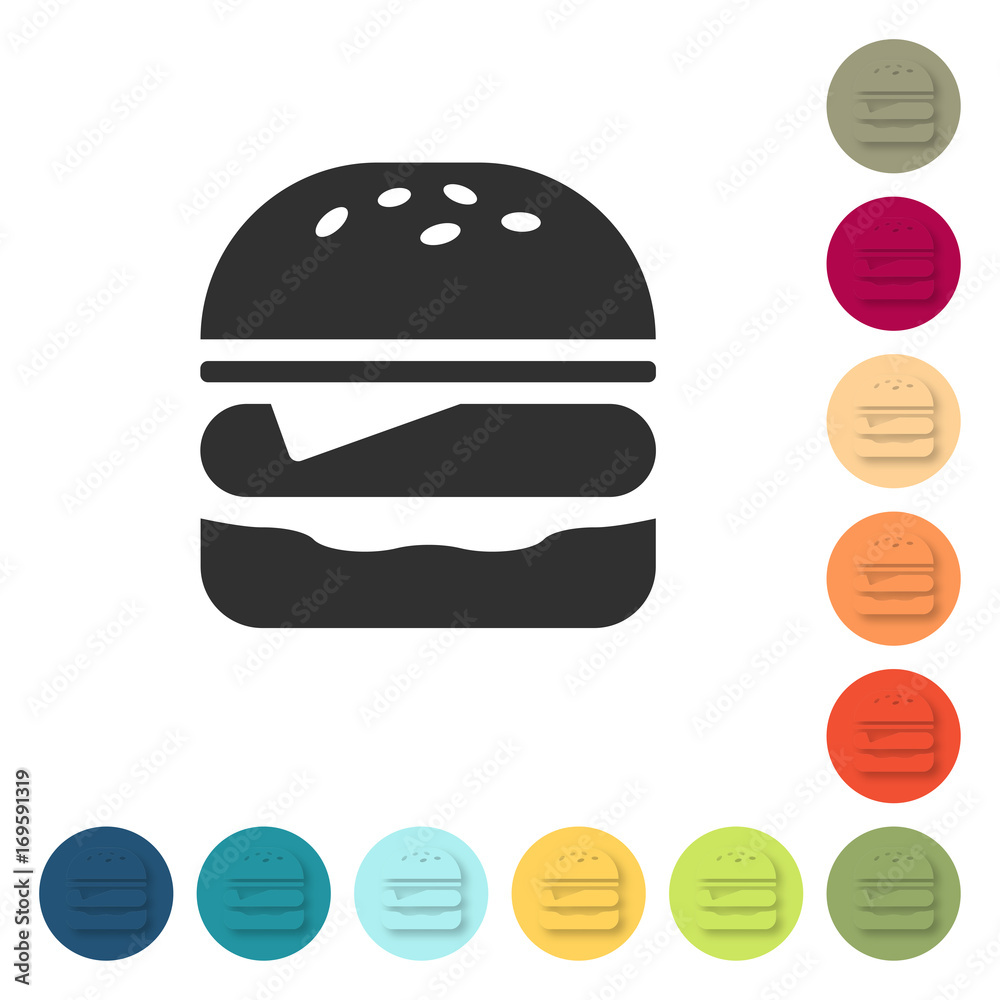 Farbige Buttons - Hamburger Farbige Buttons - Hamburger