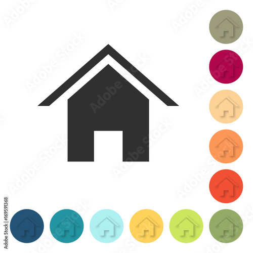 Farbige Buttons - Haus