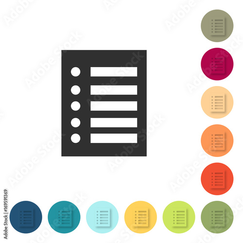 Farbige Buttons - Liste