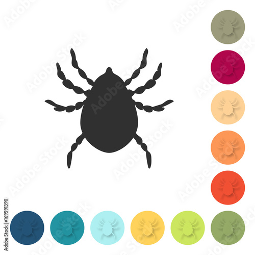 Farbige Buttons - Zecke
