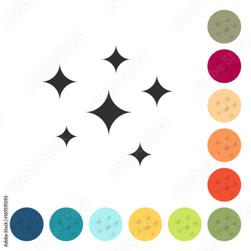 Farbige Buttons - Glitzer