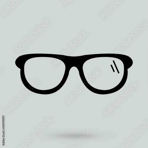 glasses icon Vector Illustration on the white background.