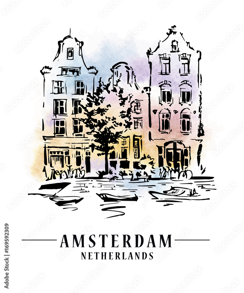 Amsterdam architecrture sketch