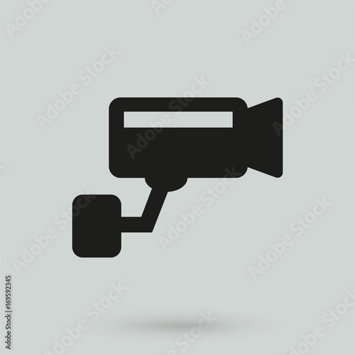 Video surveillance CCTV Camera - vector icon photo