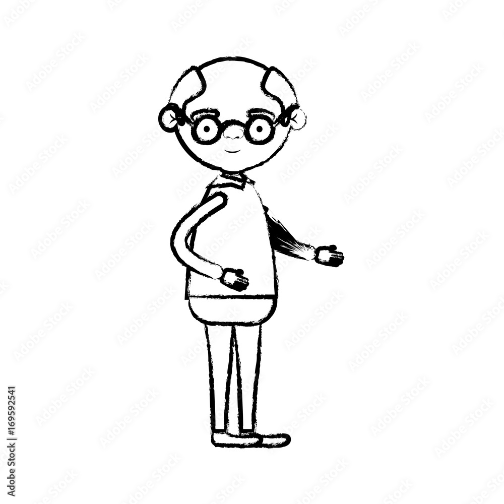 blurred silhouette of full body elderly man in clothes with glasses blurred silhouette of full body elderly man in clothes with glasses