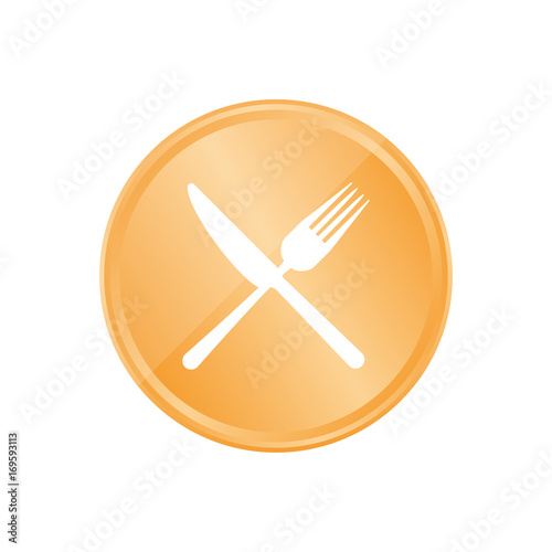 Bronze Münze - Restaurant-Symbol